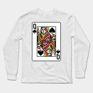 Queen of Spades Pixel Art Long Sleeve T-Shirt